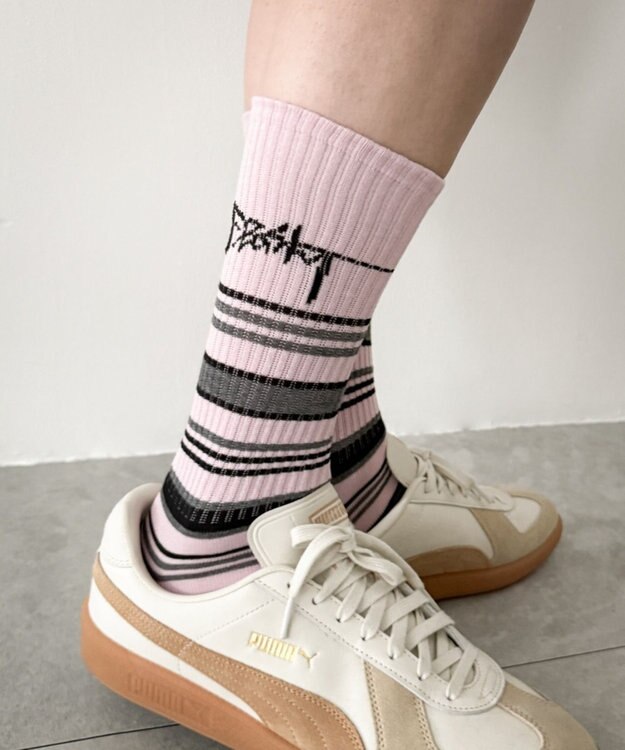 WEGO マルチボーダーソックス（R）　 ピンク