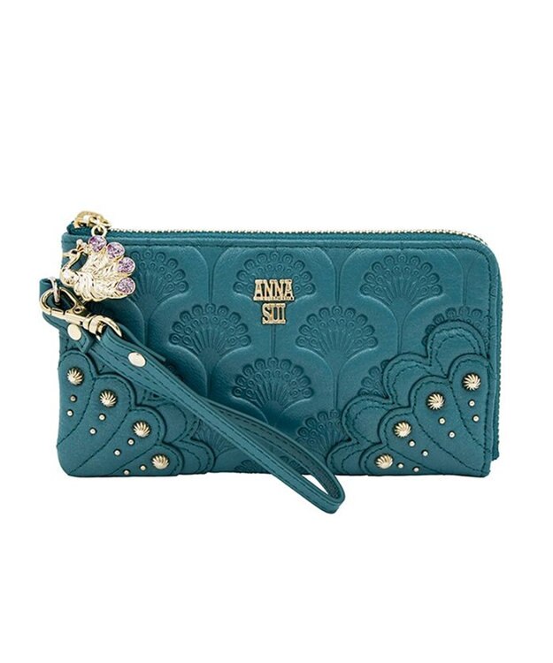 ANNA SUI ピーコック フラグメントケース ターコイズ
