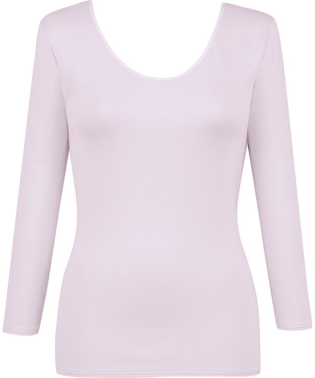 Wing あったかインナー 綿100％(肌側) シルクプロテイン加工 やわらかな肌ざわり 軽い あたたかい 【エアロカプセル】 8分袖 長袖 秋 冬 EL2849 ウイング／ワコール チャコールグレー