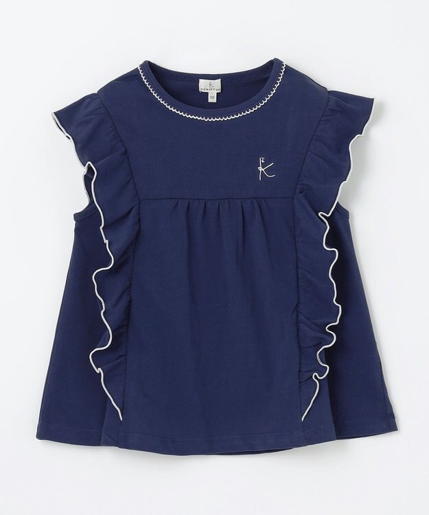 組曲 KIDS 【110-140㎝】フリフリフリル チュニック ネイビー系