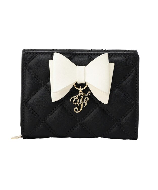 Maison de FLEUR Ｆチャームリボンウォレット Black