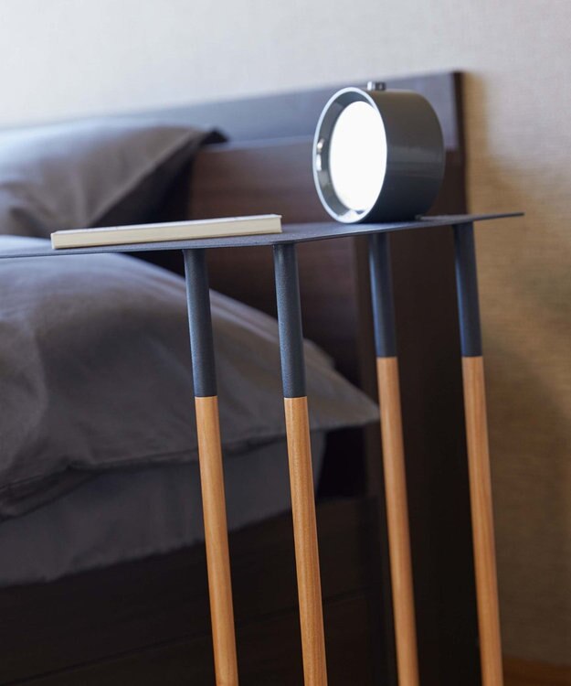 tower 差し込みサイドテーブル プレーン  ブラック ブラック