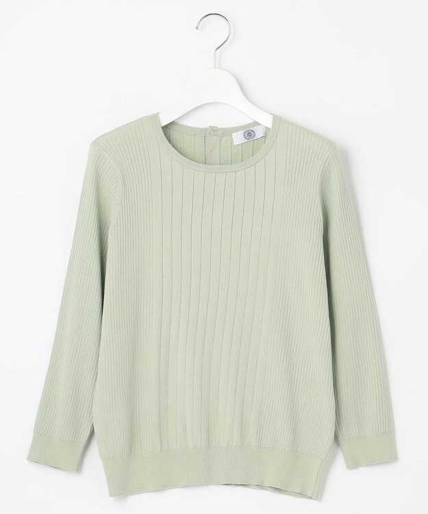 J.PRESS LADIES 【洗える】 PRINCESS クルーネック ニット ライトグリーン系