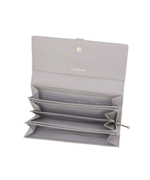 CLATHAS デフィ かぶせ長財布 ライトグレー