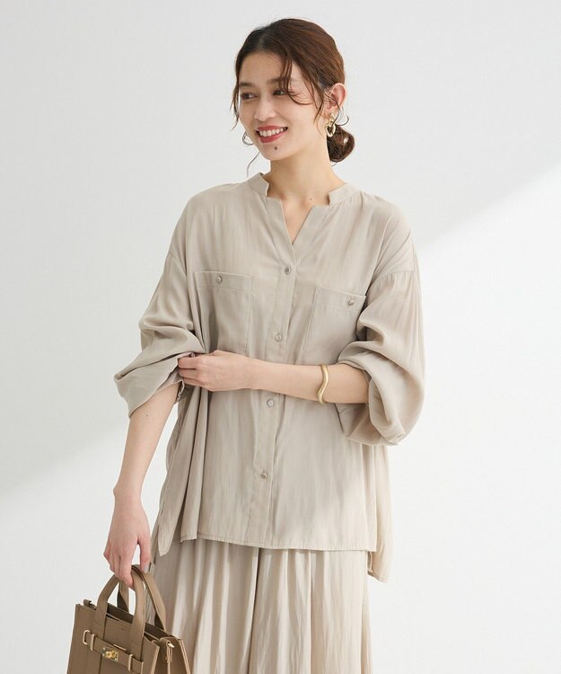 Green Parks サラフレブラウス（無地）