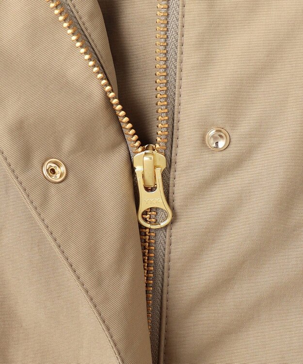 J.PRESS LADIES 【洗える】スパンライクナイロンタッサー フーデット コート キャメル系