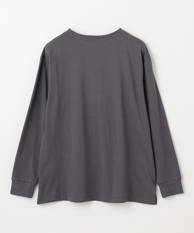ANY 【洗濯機可】フロッキーロゴロングＴシャツ チャコール