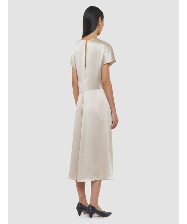 JOSEPH シルクサテンルーシング　ドレス Quail