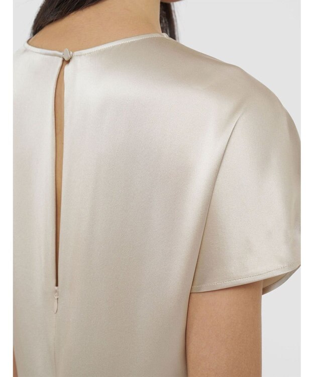 JOSEPH シルクサテンルーシング　ドレス Quail