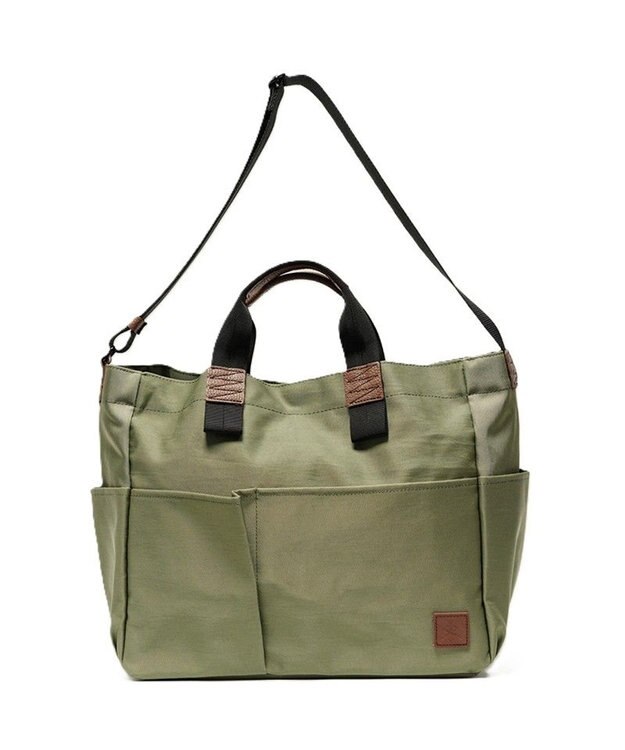 Regalo Felice 【B4サイズまで収納可 / ポケット7ヶ所 / ショルダー付き】2wayトート / REGALO KA(カーキ)