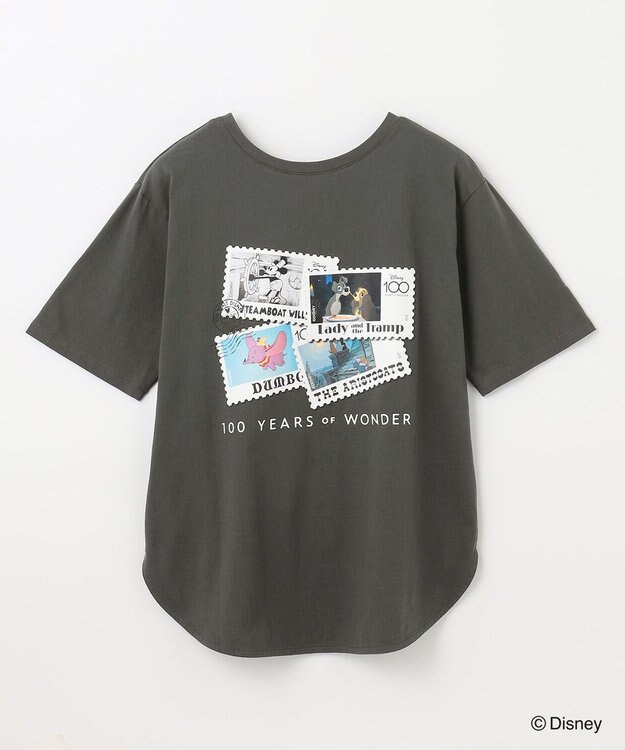 ANY L Disney100thデザイン 半袖Tシャツ グレー