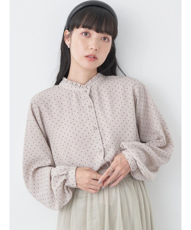 earth music&ecology ２ＷＡＹフリルブラウス Dot