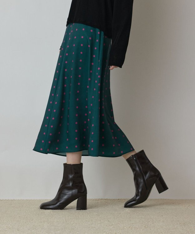 GRACE CONTINENTAL ドットスカート グリーン