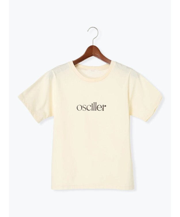 Te chichi フロッキープリントロゴTシャツ ベージュ