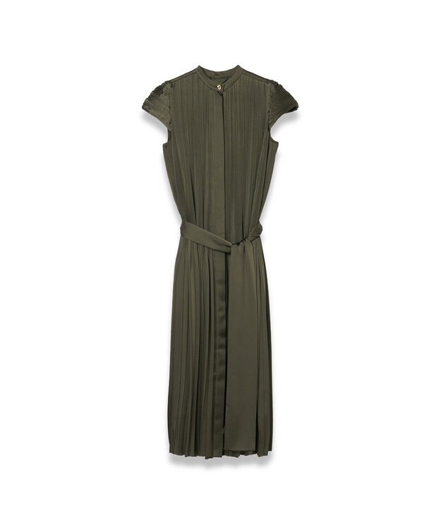 JOSEPH プリーツサテン　ドレス Palm Leaf