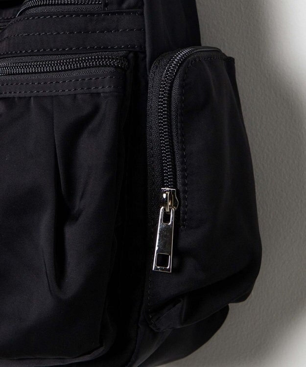 WEGO ポーチ付きナイロンショルダーバッグ ブラック