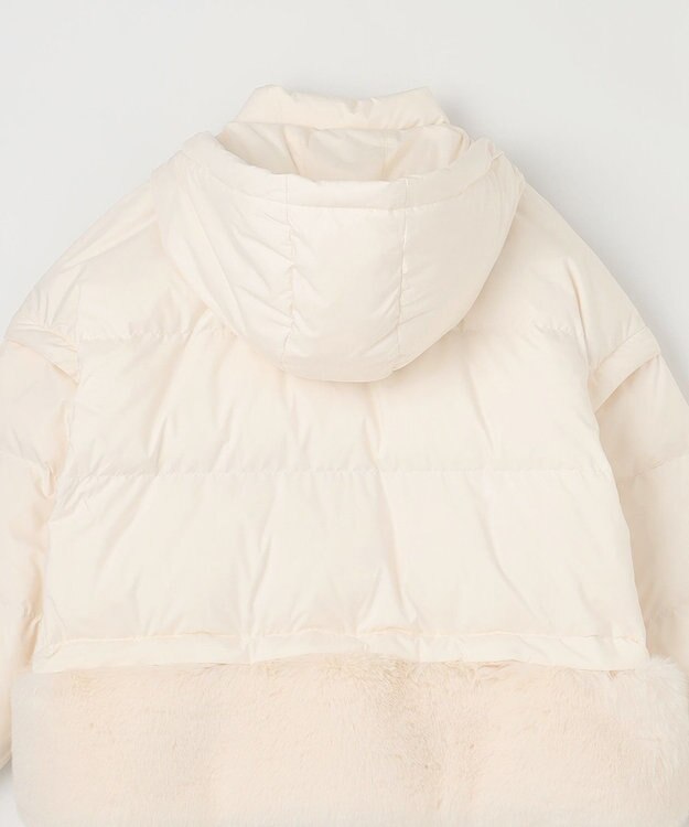 GRACE CONTINENTAL ヘムファーショートダウンジャケット キナリ