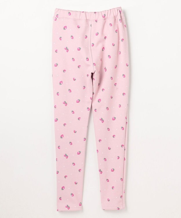 ANY KIDS 7days 裏シャギー 総柄ガーリーパンツ ピンクベージュ×イチゴ