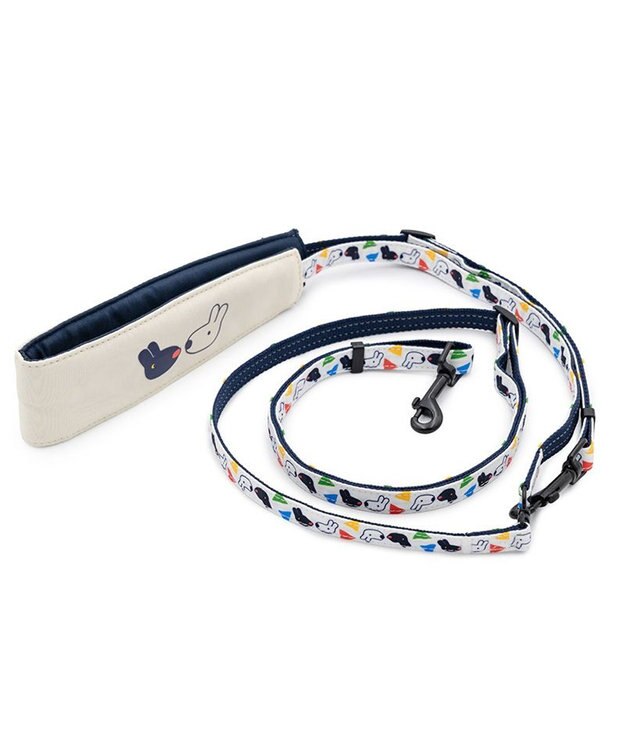 PET PARADISE リサとガスパール ショルダー リード 《三角柄》 ３Ｓ～Ｓ 小型犬 ホワイト×ネイビー