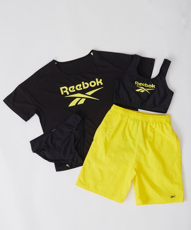 OP／FILA 【Reebok】Tシャツ付きセパレート水着4点セット ライム