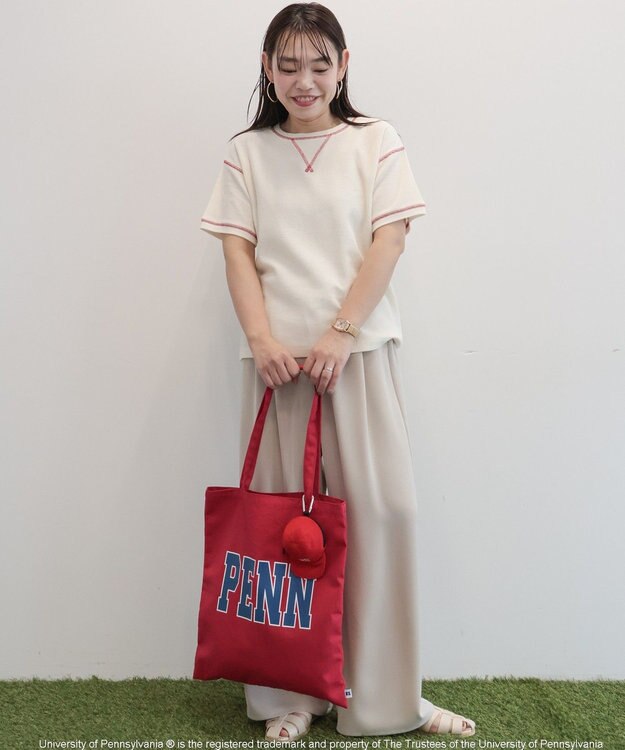 AMERICAN HOLIC 【RUSSELL】ワッフルガゼットTシャツ Ivory