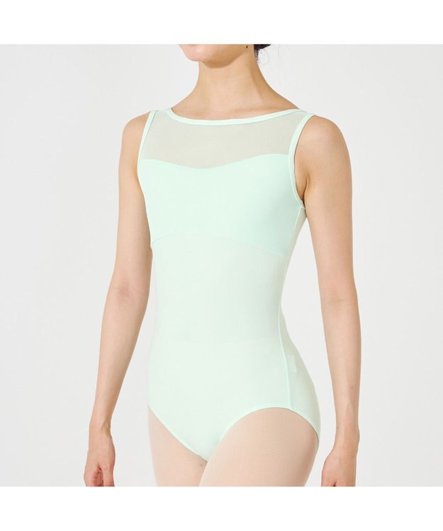 Chacott ノースリーブレオタード アイスグリーン