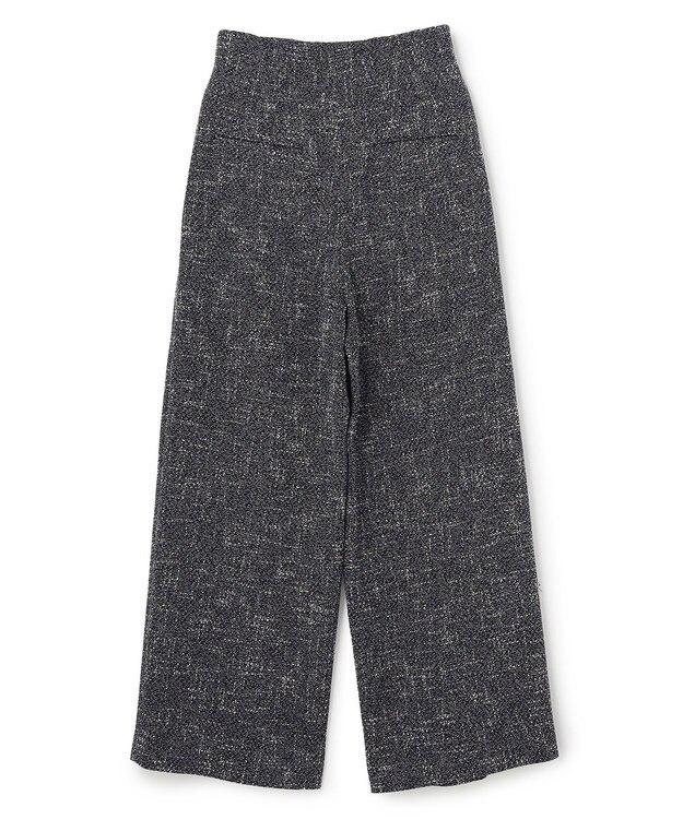 BEIGE， TRIPHANE / ハイウエストツイードタックパンツ Navy Mix