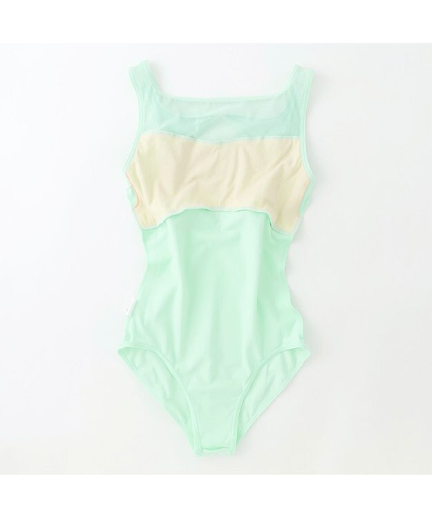 Chacott ノースリーブレオタード アイスグリーン