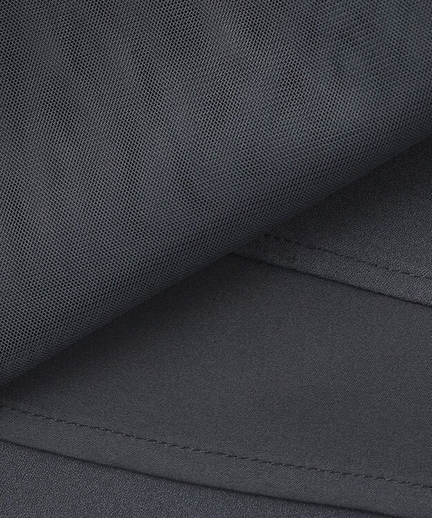 ANY SIS 【Lily Calin】ラッフルチュールフェイクパール ドレス スレート