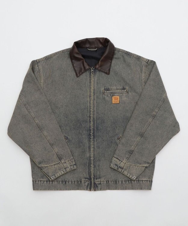 WEGO 【25年秋冬新作/MLサイズ展開】ワーカーズZIPジャケット デニム淡加工色