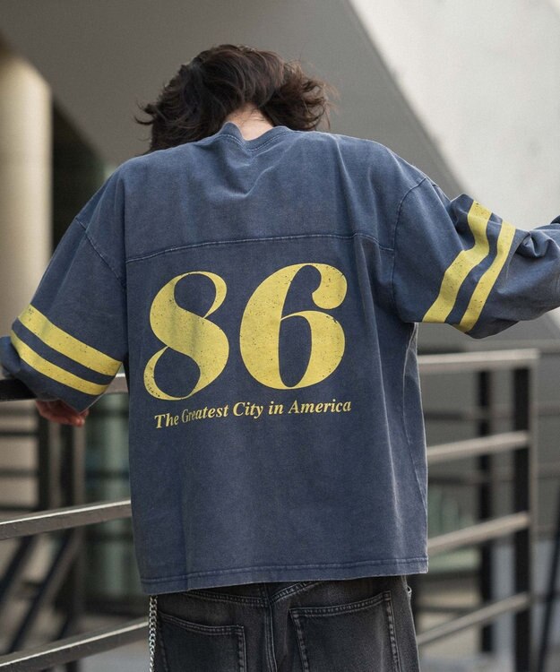 WEGO 【ユニセックス着用ITEM】ナンバリングT（長袖） ネイビー