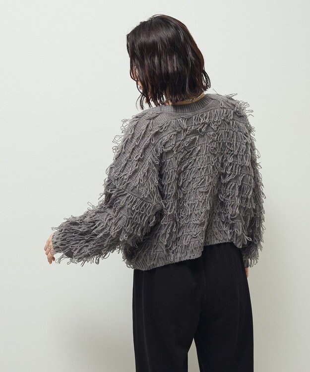 Green Parks ループニットカーディガン Gray