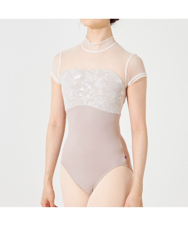 Chacott 【AKANE TAKADA】ハイネックレオタード ベージュ