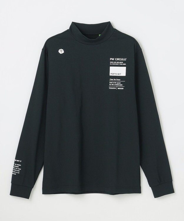 PW CIRCULUS 【MEN】ベーシックロングスリーブモックネック ゴルフ ブラック系