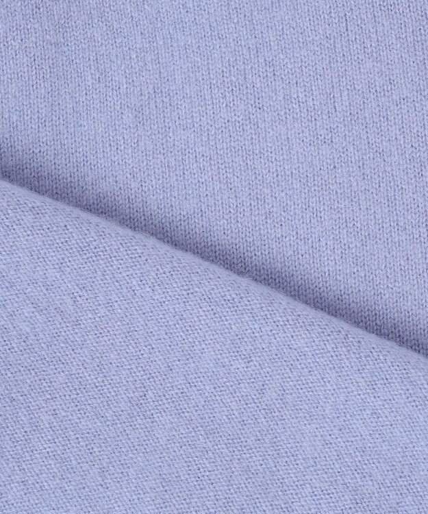 自由区 【洗える】ピュアカシミヤフリルディティール ニット テンダーブルー