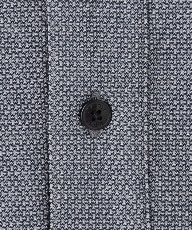 23区GOLF 定番人気【MEN/キングサイズ】ハニカムカノコ 長袖ポロシャツ グレー系