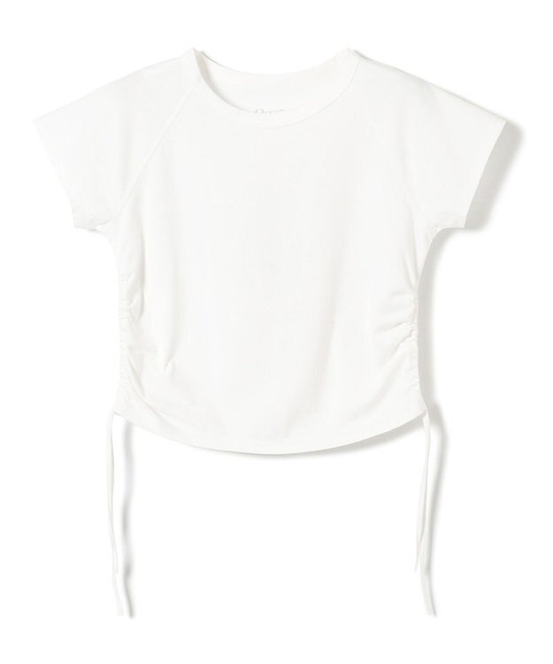 Chacott Chacott BALANCE HandsomeCotton サイドギャザーTシャツ ホワイト