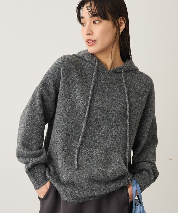 CRAFT STANDARD BOUTIQUE 起毛ニットフーディ Gray
