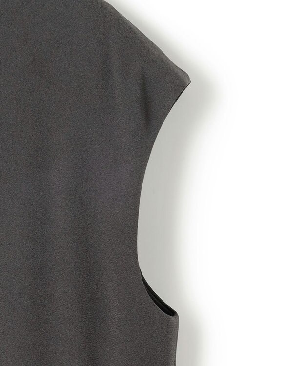 BEIGE， CINDY / サイドタックドレス C.Gray×White