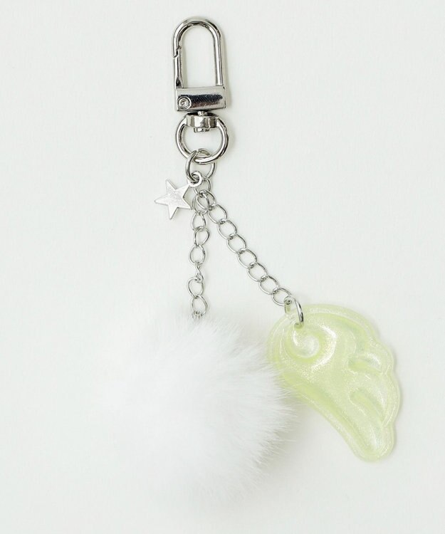 WEGO ファーエンジェルキーホルダー イエロー