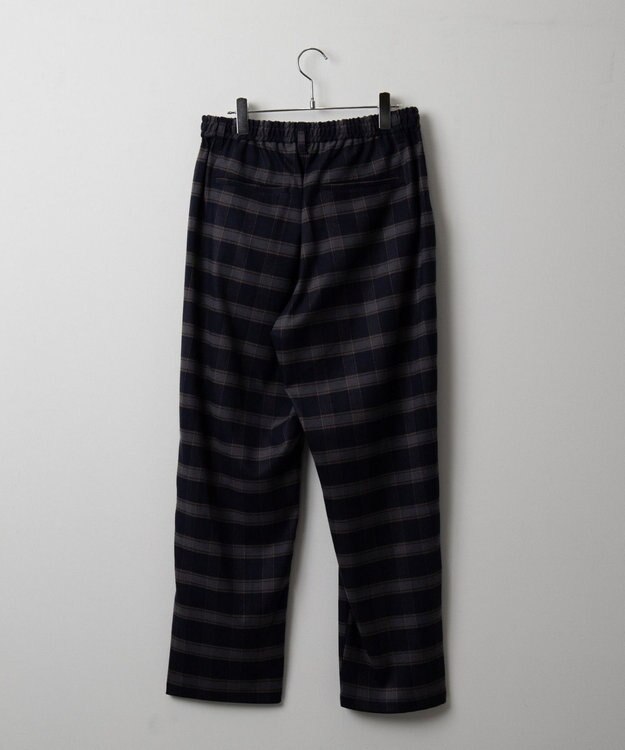 WEGO チェックテーパードスラックス ブルーチェック1