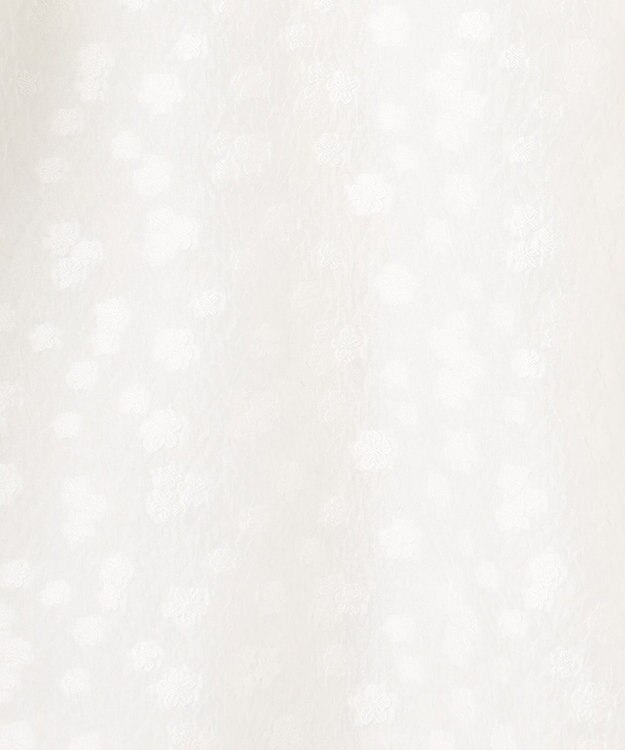 #Newans シアーパフスリーブブラウス ホワイトフラワー