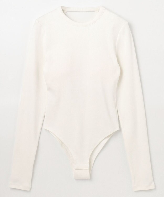 NAVE 【Nave・洗える/ストレッチ素材】ボディスーツ ロングスリーブ ホワイト系