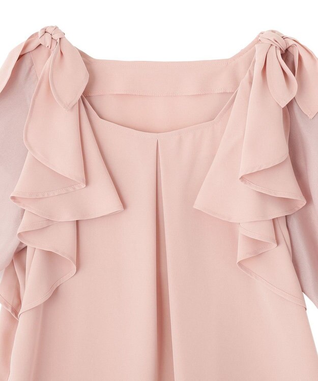 YECCA VECCA リボンスリーブブラウス Pink