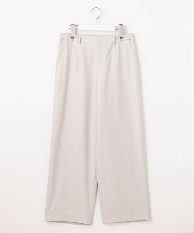 J.PRESS LADIES 【セットアップ対応・洗える・UVケア・速乾】 OXIJEWELストレッチ セミワイド パンツ シルバー系