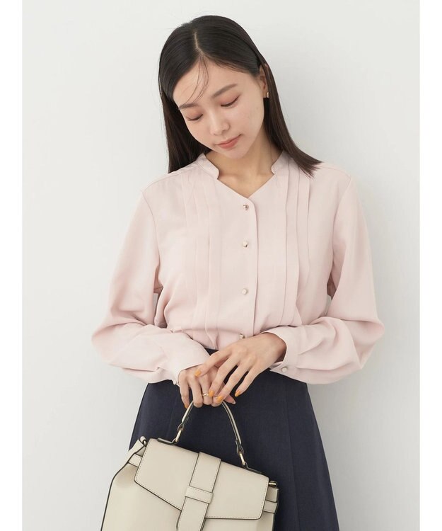 earth music&ecology タックブラウス Pink