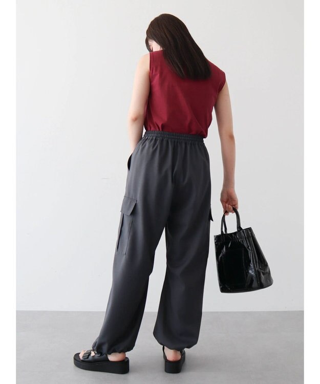 Green Parks ・Ｄｏｕｂｌｅ　Ｆｌａｇｓ　ピグメント加工ノースリＴＥＥ Bordeaux