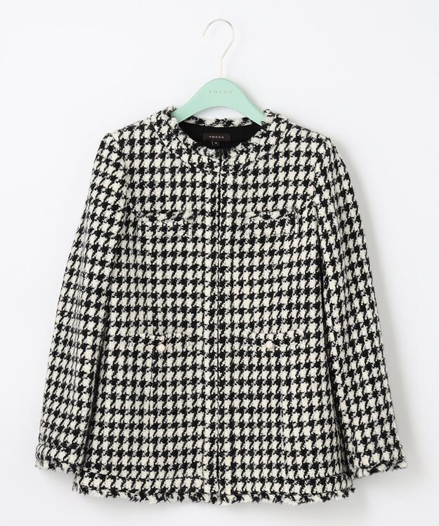 TOCCA PUZZLE ノーカラージャケット オフ×ブラック系3