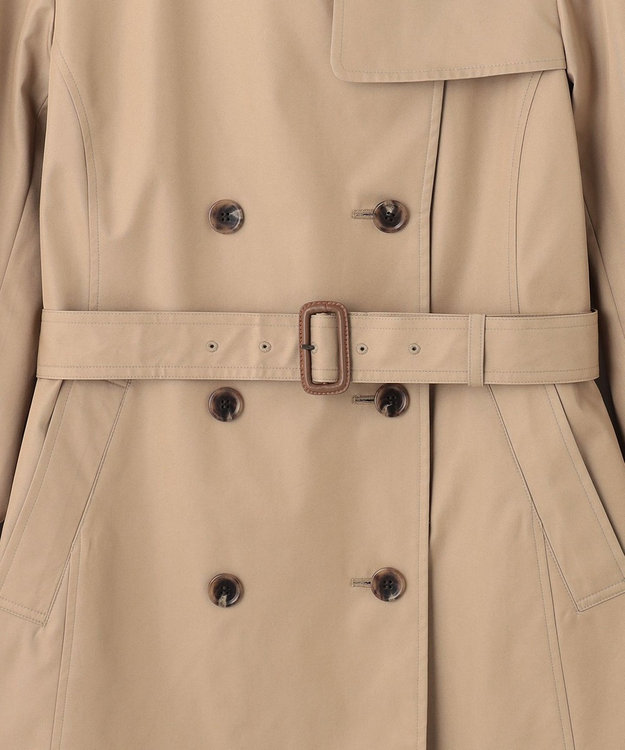 23区 コットンポリエステルギャバジン トレンチコート キャメル系