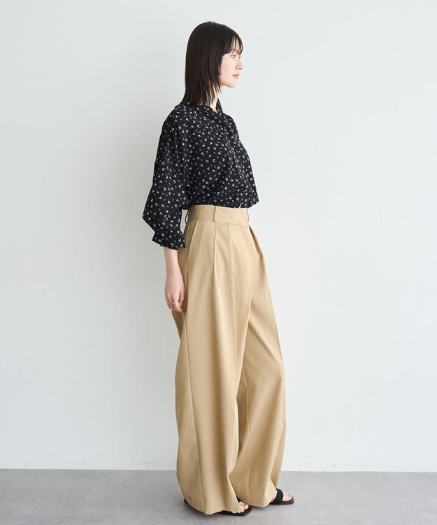 YECCA VECCA メタルホックワイドパンツ Light Beige